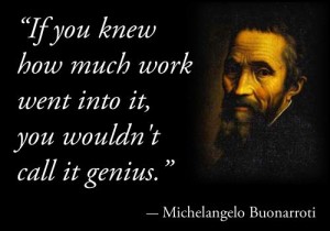 genius vs work