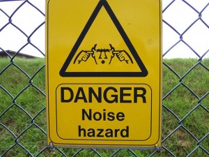 danger noise hazard sign